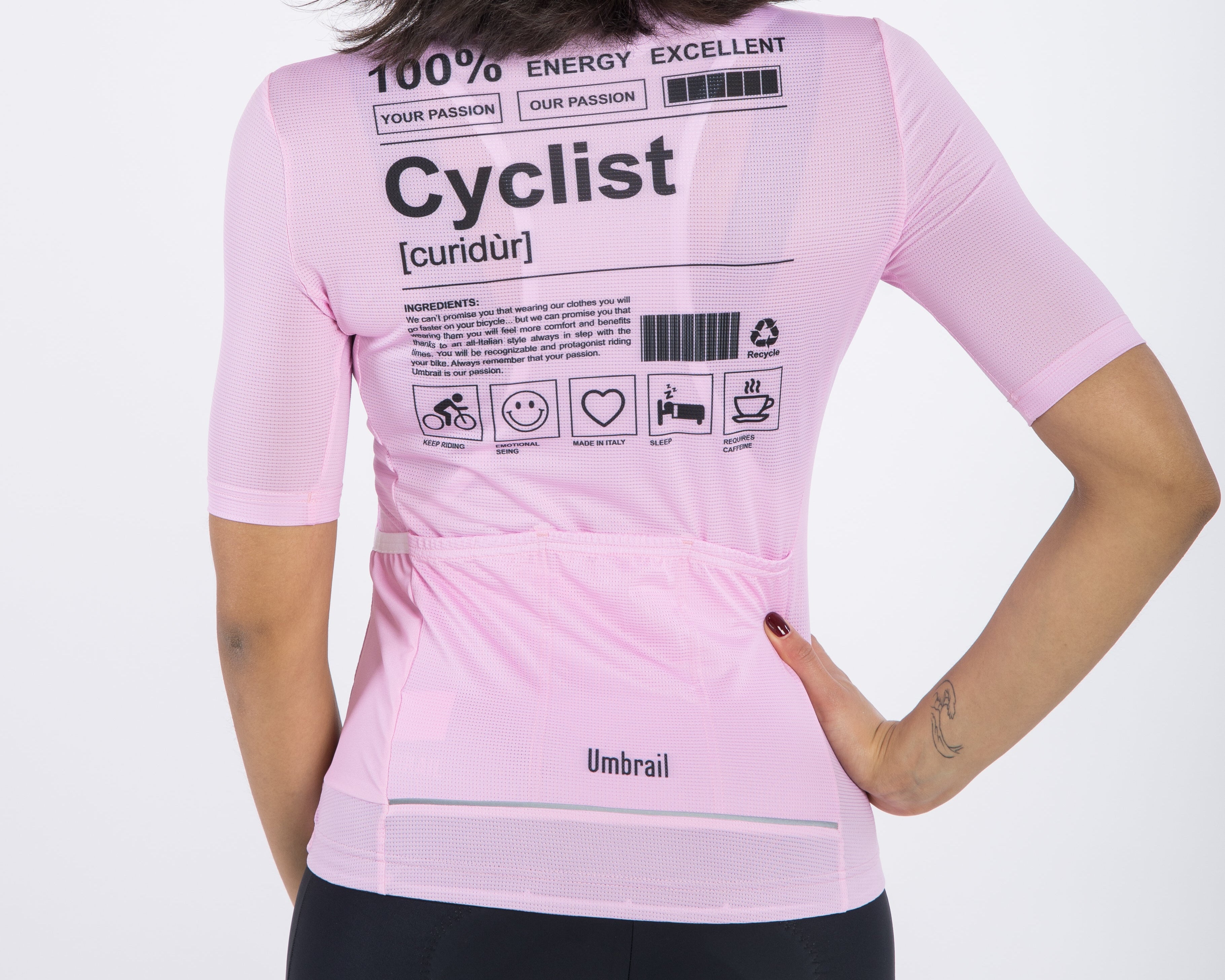 Umbrail Curidur sykkeltrøye - Lys Rosa - dame